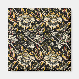 William Morris dark floral arabesque Magnet