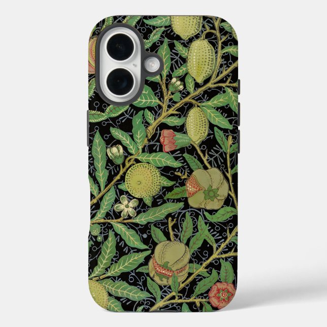 William Morris Dark Pomegranate Fruit Pattern Case-Mate iPhone Case (Back)