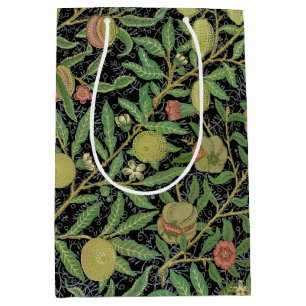 William Morris Dark Pomegranate Fruit Pattern Medium Gift Bag