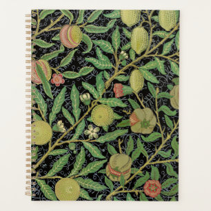 William Morris Dark Pomegranate Fruit Pattern Planner
