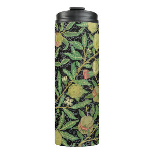 William Morris Dark Pomegranate Fruit Pattern Thermal Tumbler