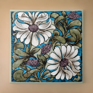 William * Morris De Morgan Sprig of Flowers White Ceramic Tile