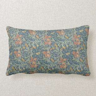 William Morris Decorative Art Iris Pattern Lumbar Cushion