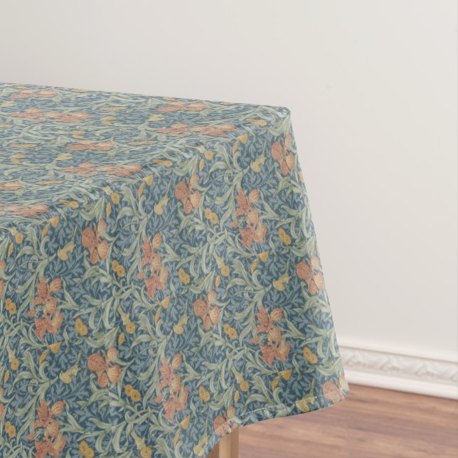 William Morris Decorative Art Iris Pattern Tablecloth (In Situ)