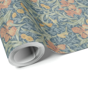 William Morris Decorative Art Iris Pattern Wrapping Paper