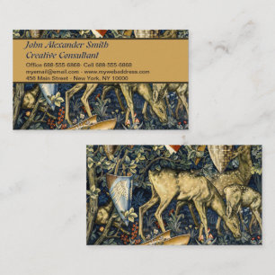 William Morris Deer and Shields in Verdant Realm Business Card