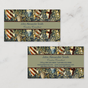 William Morris Deer and Shields in Verdant Realm Business Card