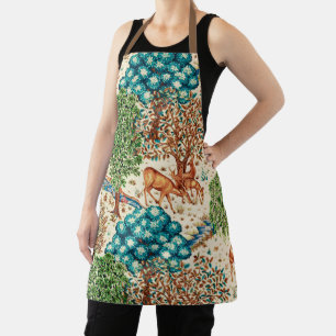 William Morris Deer by a Brook Tapestry Beige Apron