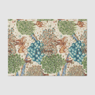 William Morris Deer by a Brook Tapestry Beige  Tissue Paper