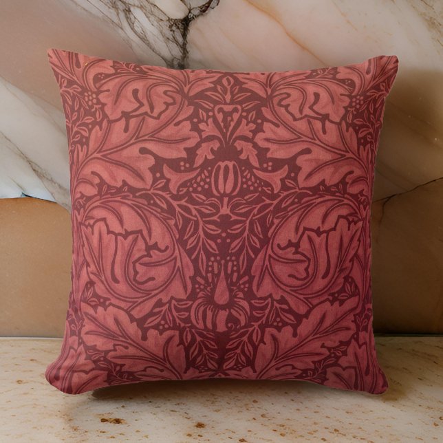 William * Morris  Design Cranberry Burgundy Cushion (Creator Uploaded)