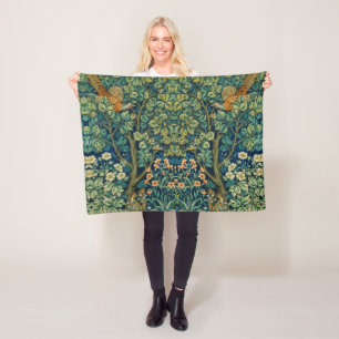 William Morris Design Vintage Style  Fleece Blanket