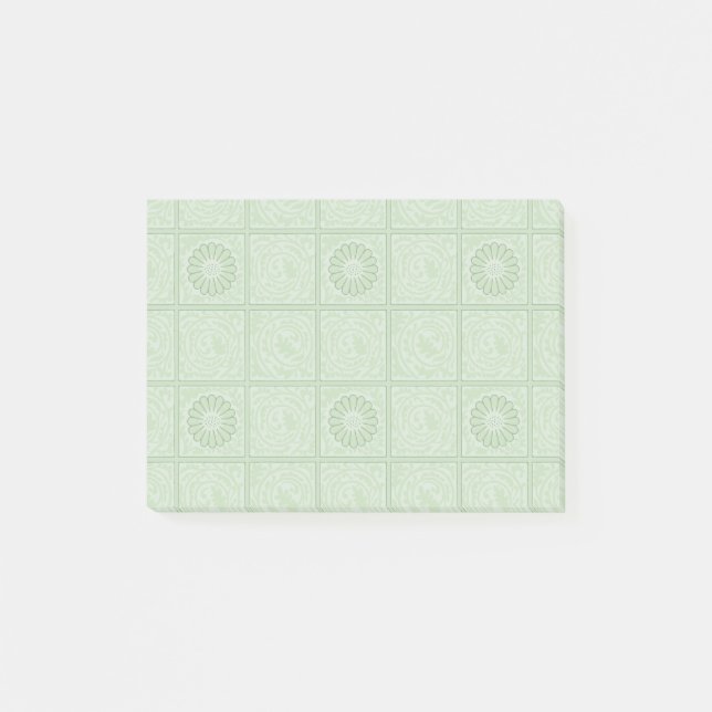 William Morris Diaper Green Tile Pattern Post-it Notes (Front)