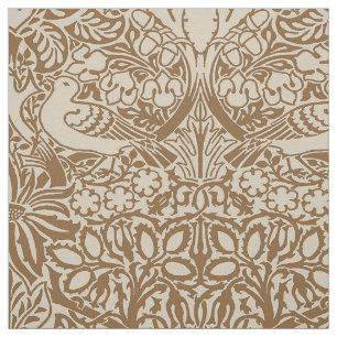 William Morris' Dove and Rose, Mellow Brown Fabric