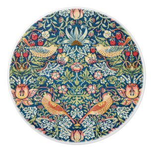 William Morris elegant blue Ceramic Knob
