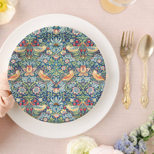 William Morris elegant blue Paper Plate