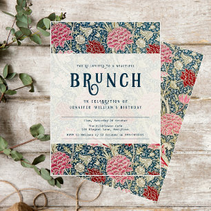 William Morris elegant rustic Brunch invitation