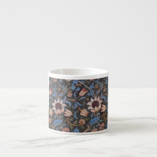 William Morris Evenlode Pattern: Vintage Moody Espresso Cup (Front)