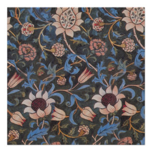 William Morris Evenlode Pattern: Vintage Moody Poster