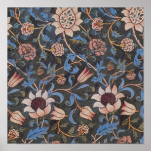 William Morris Evenlode Pattern: Vintage Moody Poster