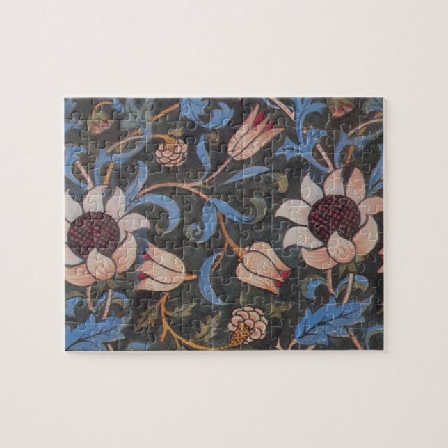 William Morris Evenlode Textile Floral Art Jigsaw Puzzle (Horizontal)