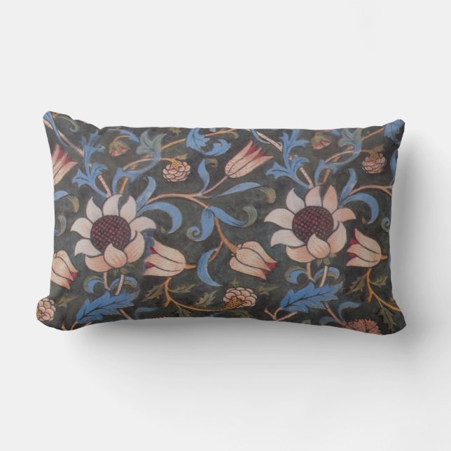 William Morris Evenlode Textile Floral Art Lumbar Cushion (Front)