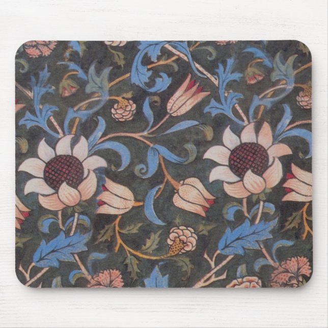 William Morris Evenlode Textile Floral Art Mouse Pad (Front)