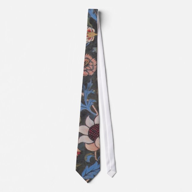 William Morris Evenlode Textile Floral Art Tie (Front)