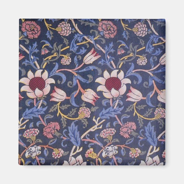 William Morris Evenlode Textile Pattern Magnet (Front)