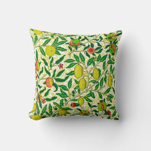 William Morris Exotic Fruit, Lemon Yellow Cushion