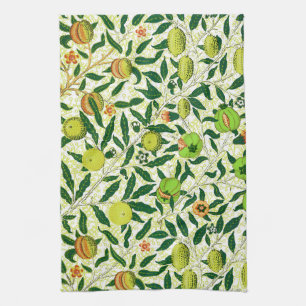 William Morris Exotic Fruit, Lemon Yellow Tea Towel