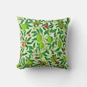 William Morris Exotic Fruit, Lime Green Cushion