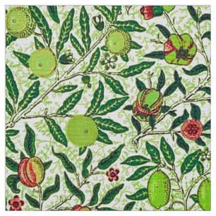 William Morris Exotic Fruit, Lime Green Fabric
