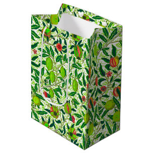 William Morris Exotic Fruit, Lime Green Medium Gift Bag