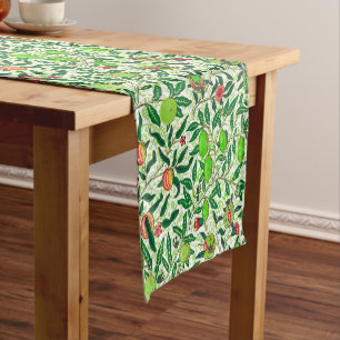 William Morris Exotic Fruit, Lime Green Short Table Runner
