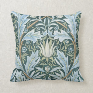William Morris Fine Floral Wallpaper Pattern Cushion