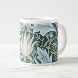 William Morris Fine Floral Wallpaper Pattern Large Coffee Mug