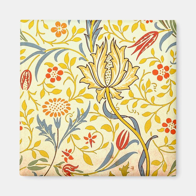 William Morris Flora Floral Wallpaper Pattern Magnet (Front)