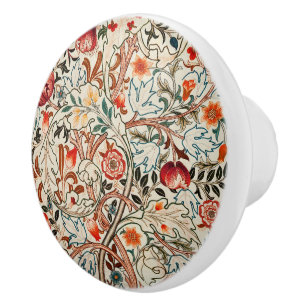 William * Morris Floral Acanthus Portiere Ceramic Knob