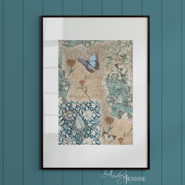 William Morris Floral Butterfly Garden Decoupage Tissue Paper (Creator Uploaded)