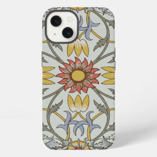 William Morris Floral Circle Flower Illustration iPhone 13 Case