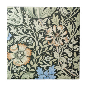 William Morris floral design Tile
