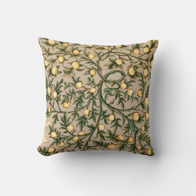 William Morris Floral Fruit Garden Flower Classic Cushion (Front)