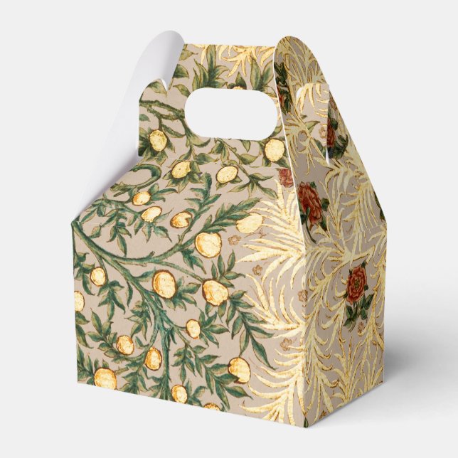 William Morris Floral Fruit Garden Flower Classic Favour Box (Front Side)