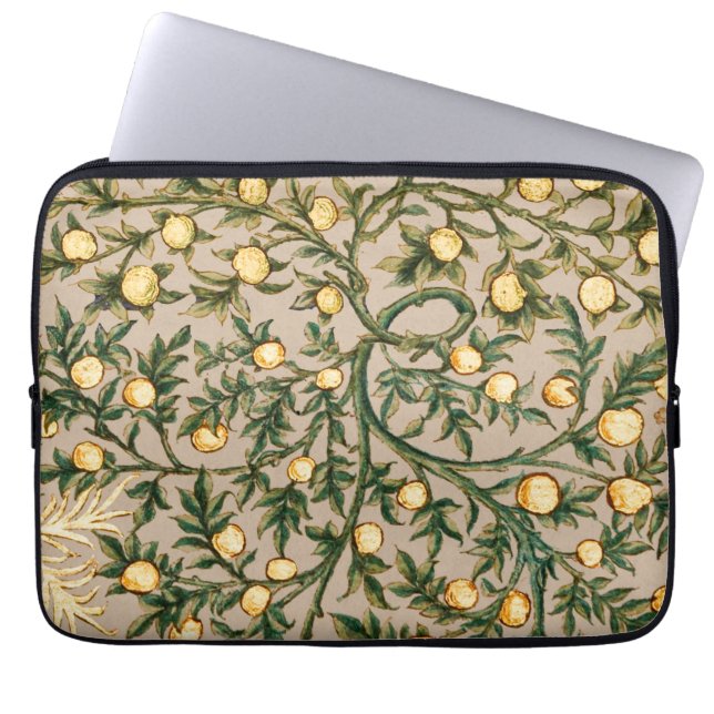 William Morris Floral Fruit Garden Flower Classic Laptop Sleeve (Front)