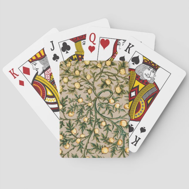 William Morris Floral Fruit Garden Flower Classic Playing Cards (Back)
