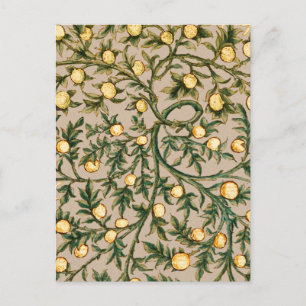 William Morris Floral Fruit Garden Flower Classic Postcard