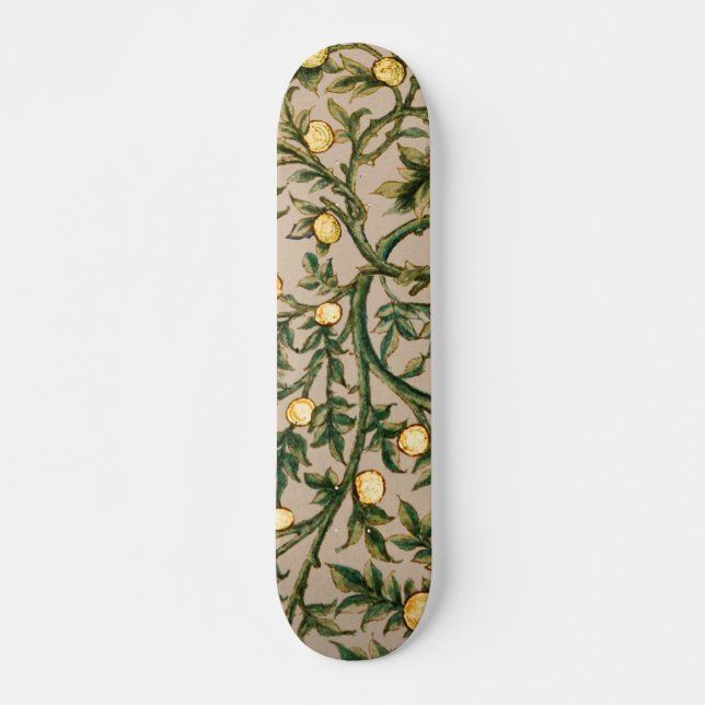 William Morris Floral Fruit Garden Flower Classic Skateboard (Front)