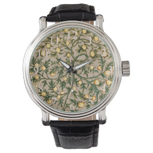 William Morris Floral Fruit Garden Flower Classic Watch