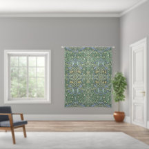 William Morris Floral Green White Daisies Vintage