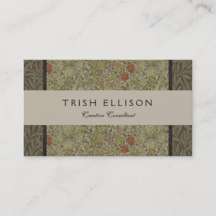 William Morris Floral lily willow art print design Business Card